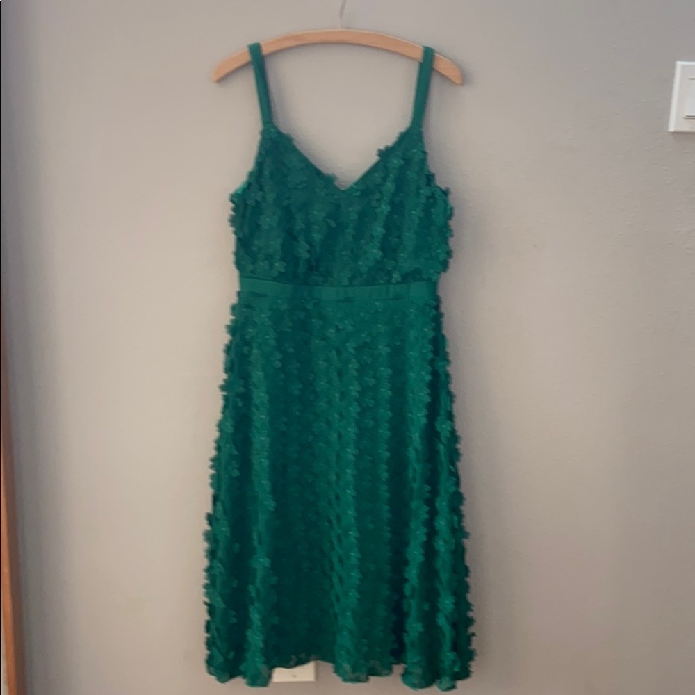 Anthropologie by Eve Franco emerald green dress